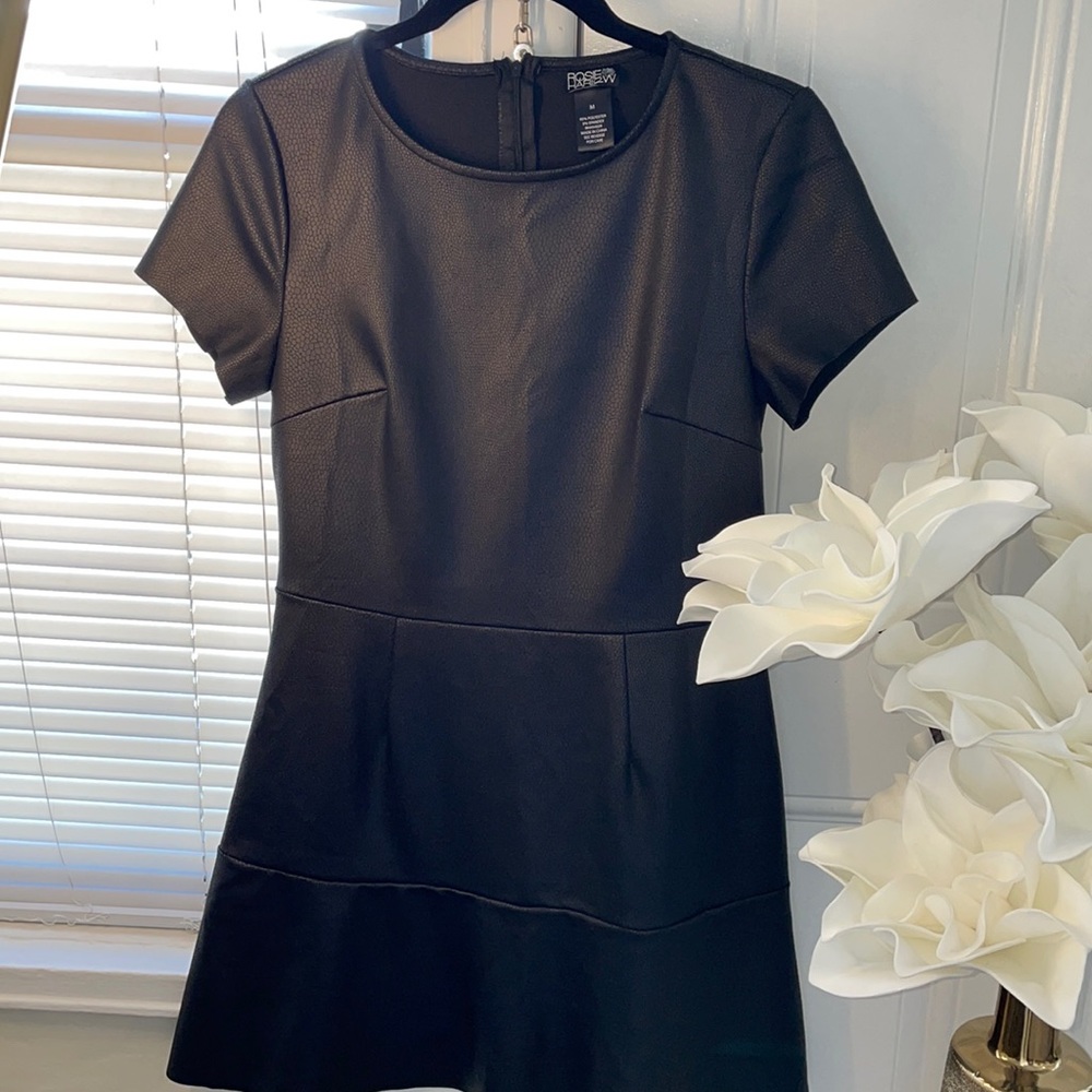 Faux leather dress